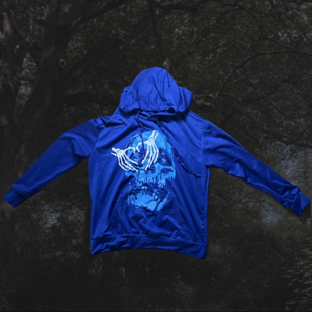 Skull Blue Sweatshirt & Hoodie ;p